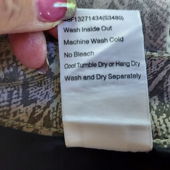 Petrol Jeans Snake Print Sz 27 Womens 2 Stretch Gray Rhinestones Bling Denim - Picture 10 of 14